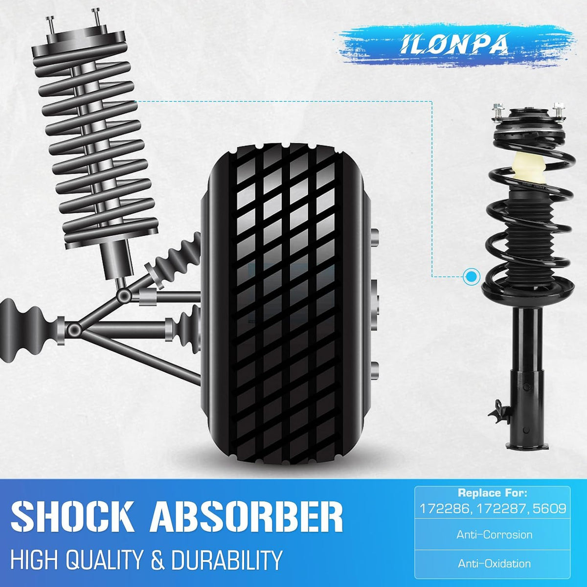 Front+Rear Struts Shock for 2006-2011 Honda Civic Only [ Sedan ] 1.3L 1.8L
