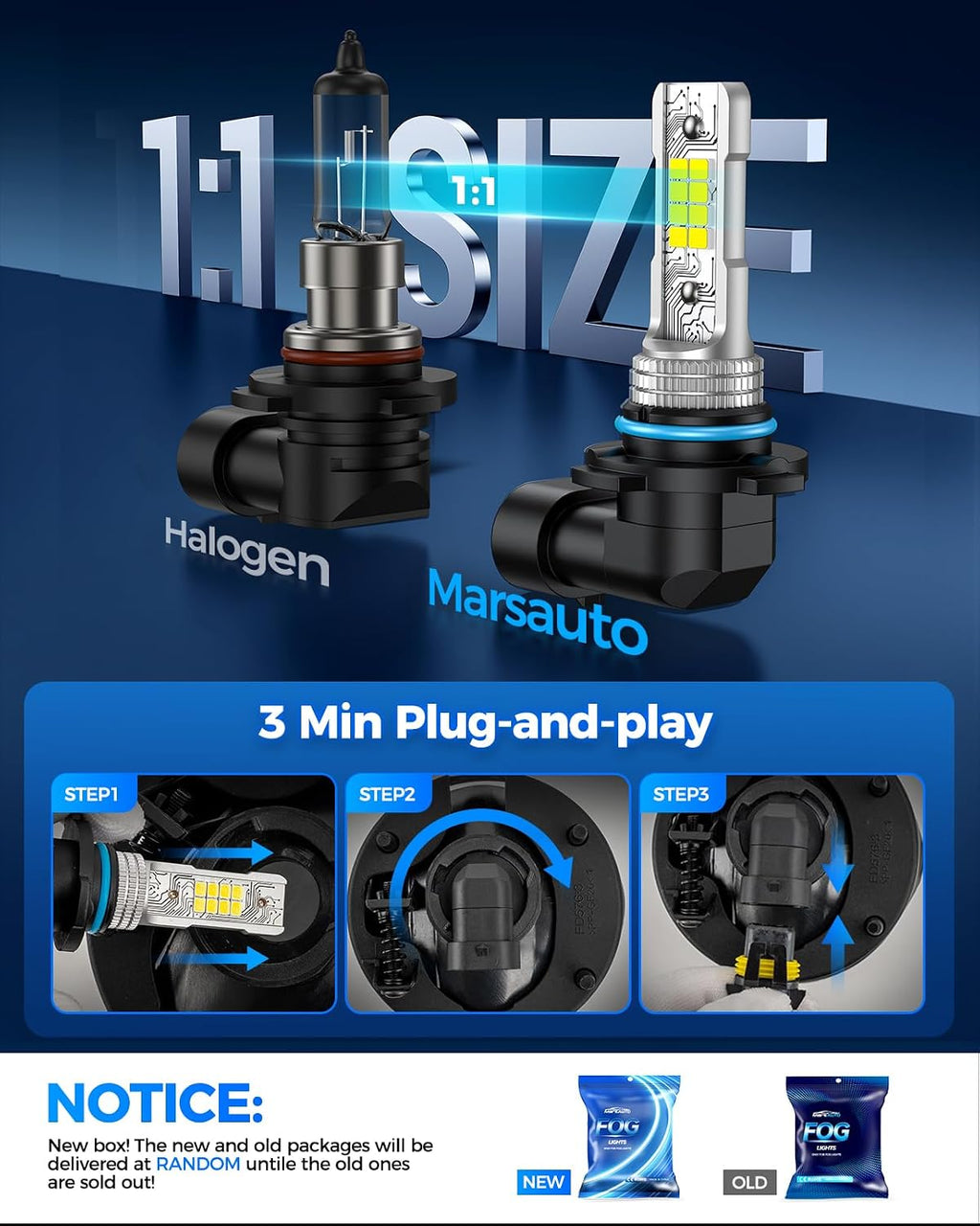 H10/9140/9145 LED Fog Light Bulbs,100% Successful Installation,10000LM 600% Brightness 6000K LED Bulbs, 9040 9045 Fog