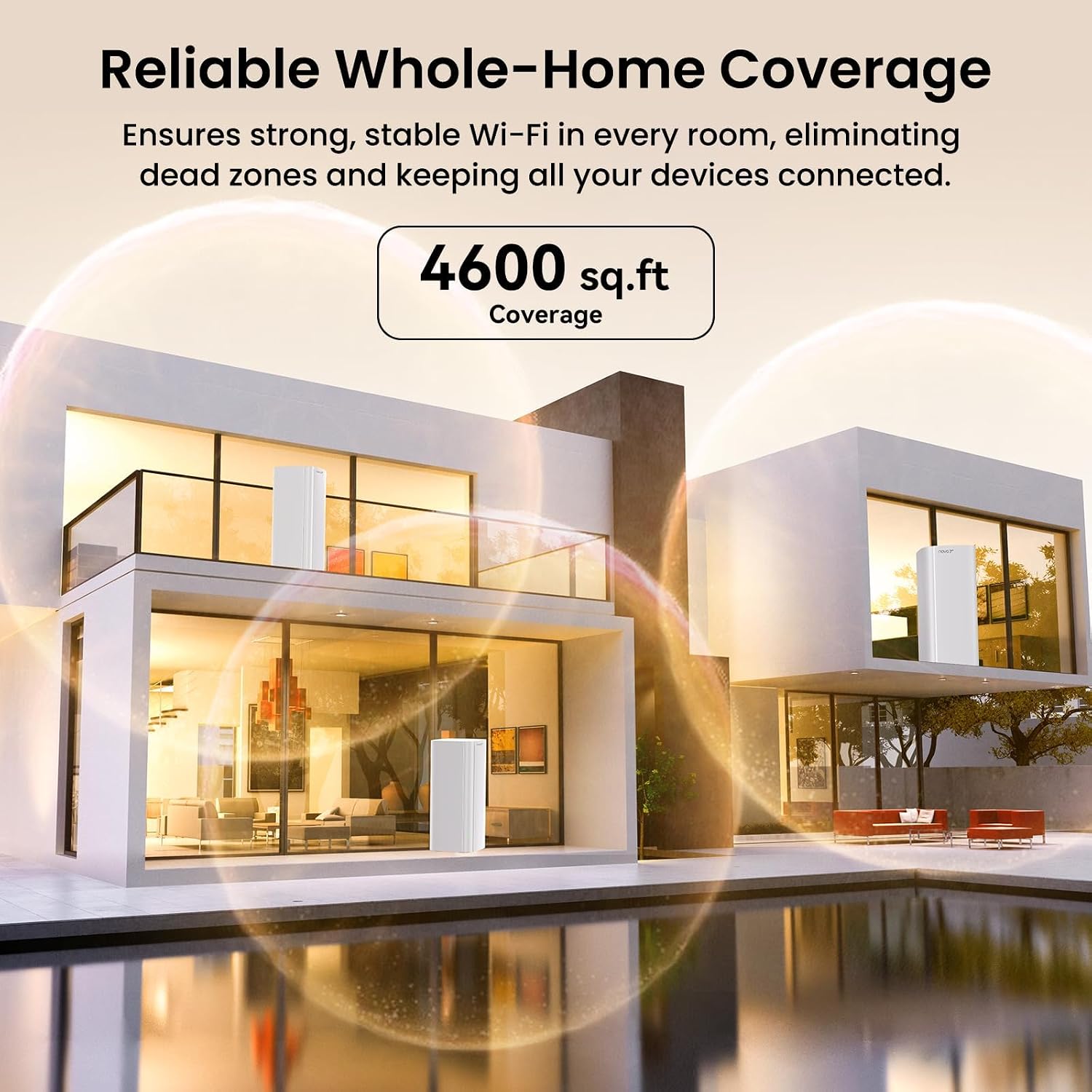 WiFi 7 Mesh System BE3600 – Dual Band Mesh WiFi System for Home, Covers Up to 4,600 Sq. Ft., Seamless Mesh Network