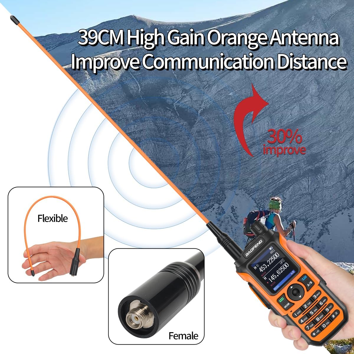 Radio Ham Radio Handheld Dual Band Long Range Two Way Radio for Adults UV-21R Rechargeable Walkie Talkies with