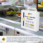 Restaurant First Aid Kit 2021 OSHA Class A Portable & Mountable