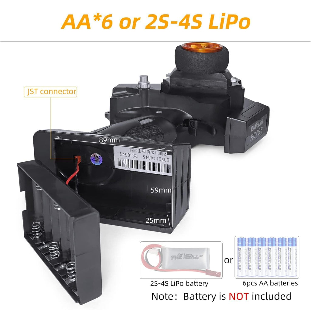 RC4GS V3 5CH RC Transmitter & Receiver R6FG for Cars, Boats Radiolink | 5 Channels 2.4GHz Gyro Receiver | 30 Models
