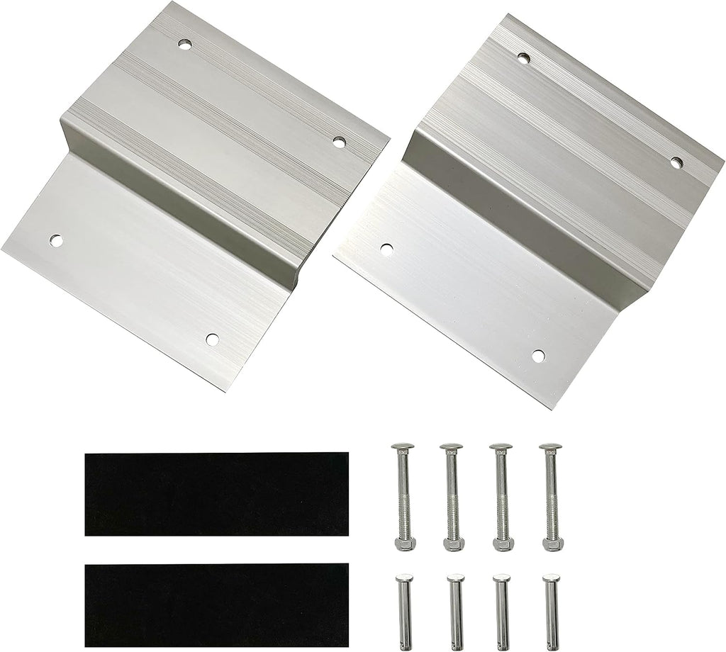 Aluminum Ramp Top Kit 2 Pack Turns 2x8 Boards into Utility Loading Ramps 1400 lb Capacity with Non‑Skid Surface and