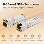 4Pack 10Gb SFP+ to RJ45 Ethernet Transceiver, 10Gbase-T Copper SFP Module