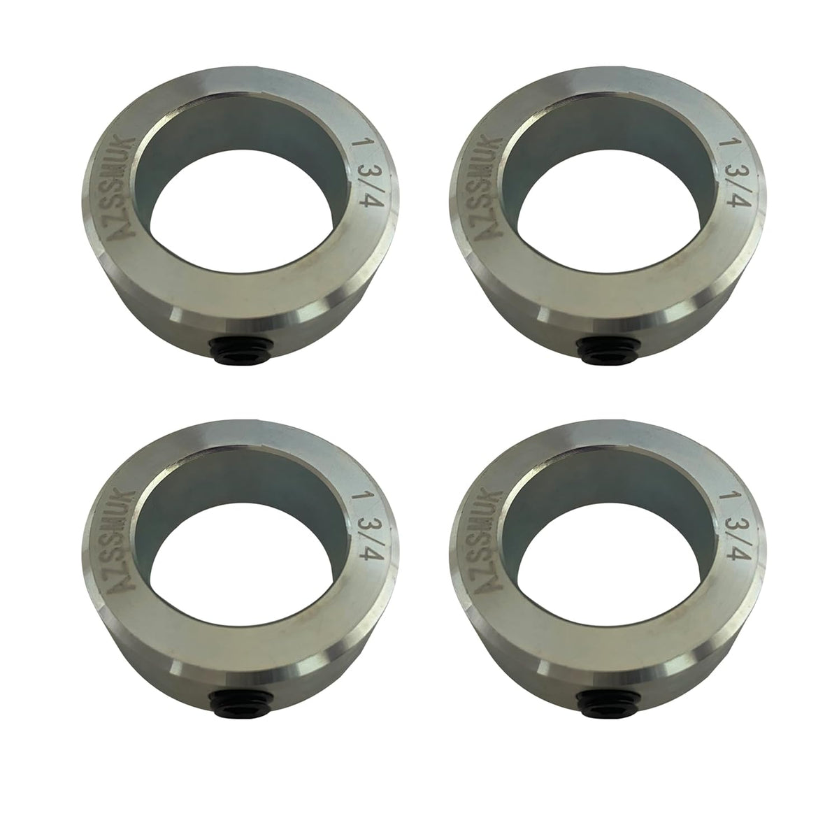 Shaft Collars 1-3/4" Bore Solid Steel Style Zinc Plated Set Screw 4 Pieces