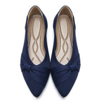 Pointed Toe Flats for Women Ballet Flats Navy US7