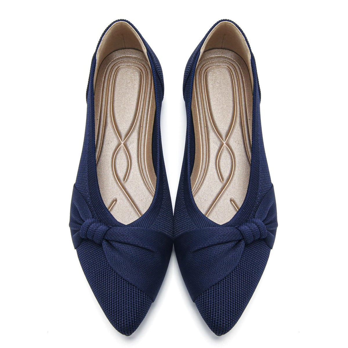 Pointed Toe Flats for Women Ballet Flats Navy US7