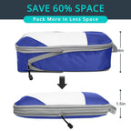 Compression Packing Cubes 6 Set, Compressible Space-Saving Packing Cubes for Travel - Compression Bags, Luggage