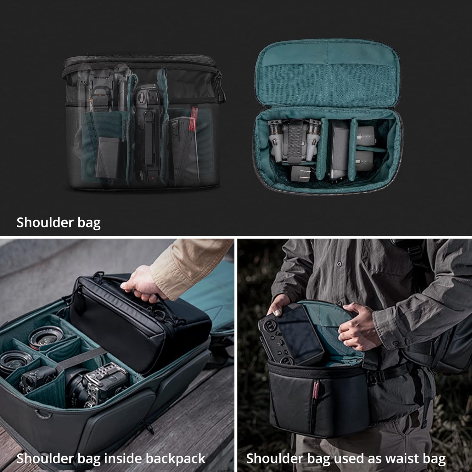 OneMo 2 25L-33L Camera Backpack with Shoulder Bag for Photographer | Waterproof DSLR Camera Pack for