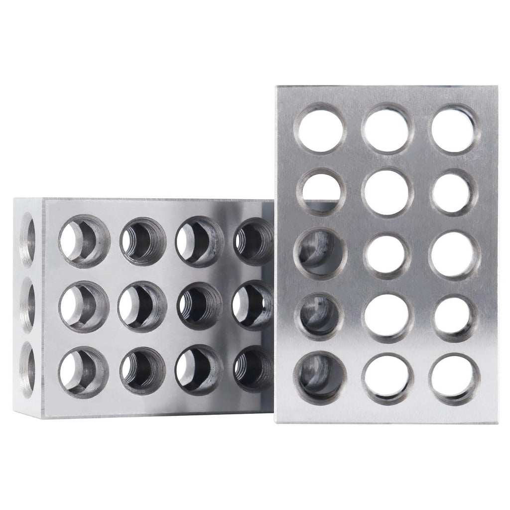 Accusize Ultra Precision 1-2-3 Blocks Set, 23 Holes, 2 Pc Pair