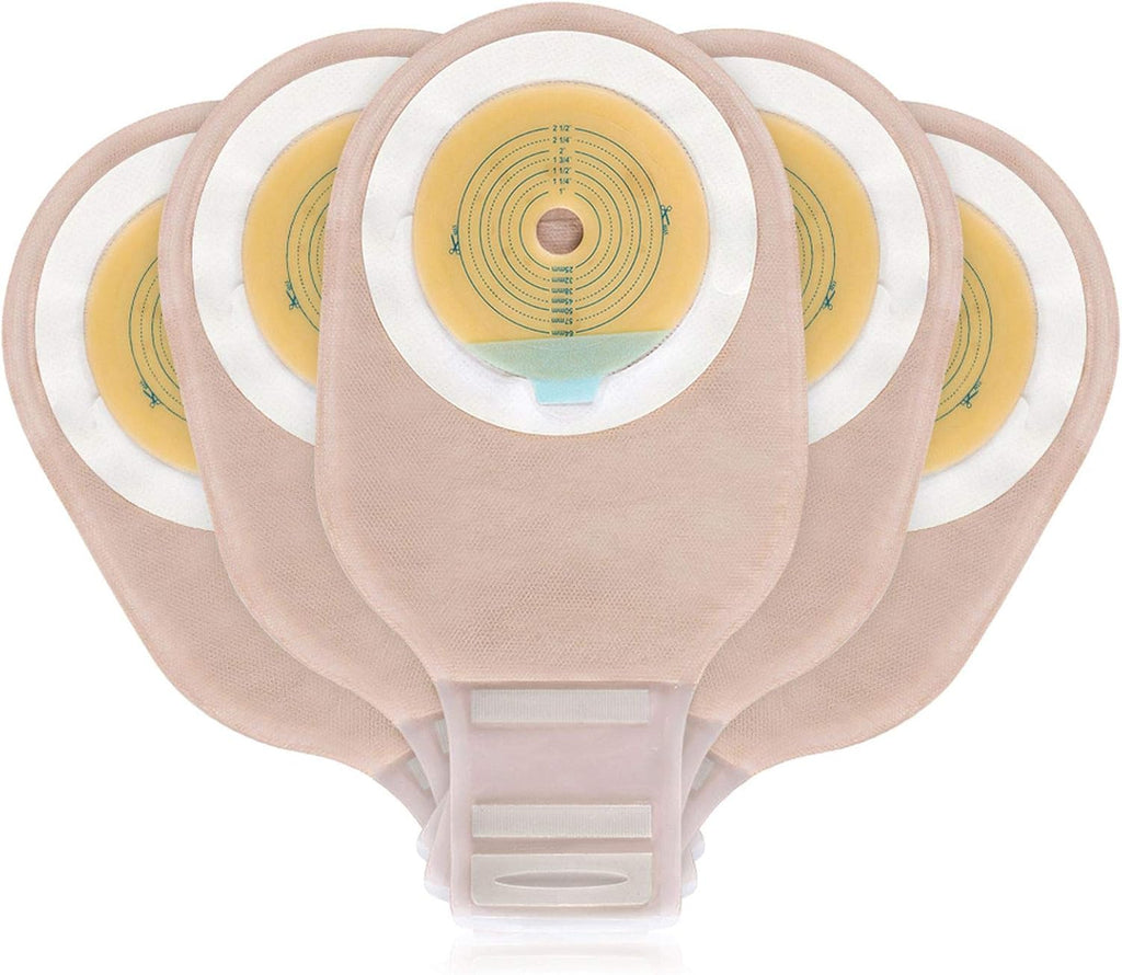 20 PCS Colostomy Bags with Velcro Closure, One Piece Ostomy Bag