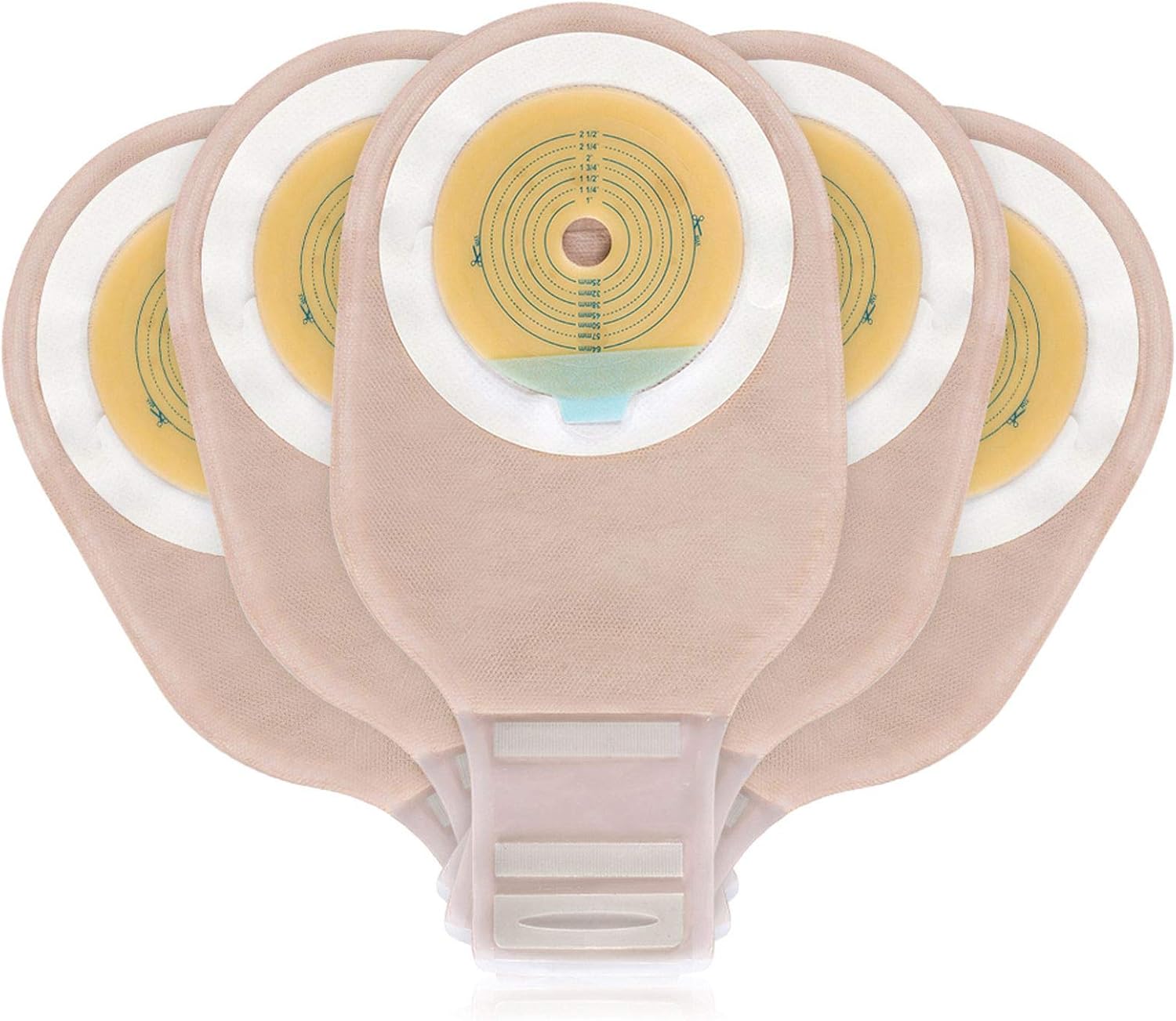 20 PCS Colostomy Bags with Velcro Closure, One Piece Ostomy Bag