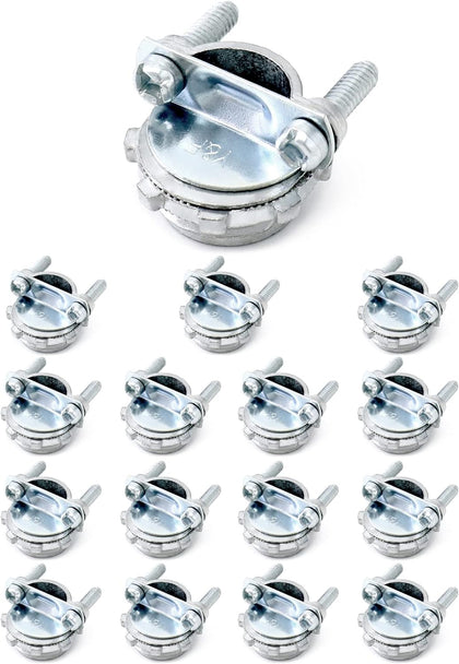 Cable Connector, 16 Pieces 1/2" Clamp Type Cable Connectors, Steel Connector for Metallic Conduit Protect Cables