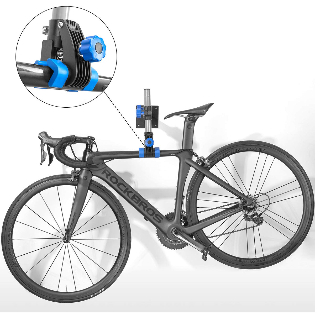 Bike Repair Stand, Adjustable Length, 55 Lbs, Wall/Bench Mount