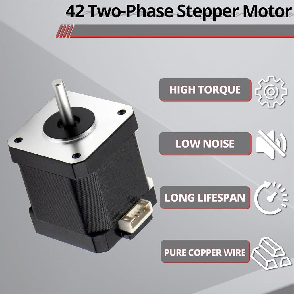 MAKERELE 3PC Nema 17 Stepper Motor Bipolar 1.3A, 23mm Body(3pcs)