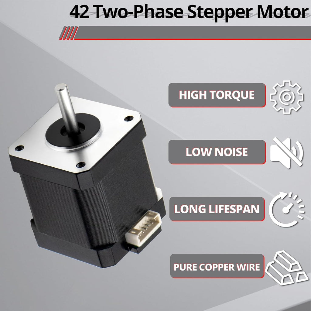 MAKERELE 3PC Nema 17 Stepper Motor Bipolar 1.7A, 48mm Body
