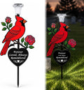 Solar Cardinal Memorial Stake,Metal Cemetery Decoration