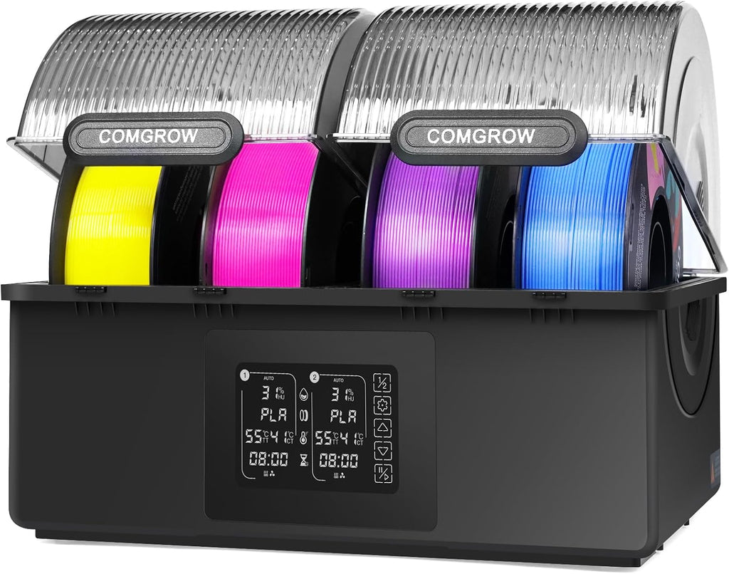 Filament Dryer 4 Spools, SH03 Filament Storage Box | 200W PTC Heats Up to 85°C, Fast Drying Auto Dehumiditification