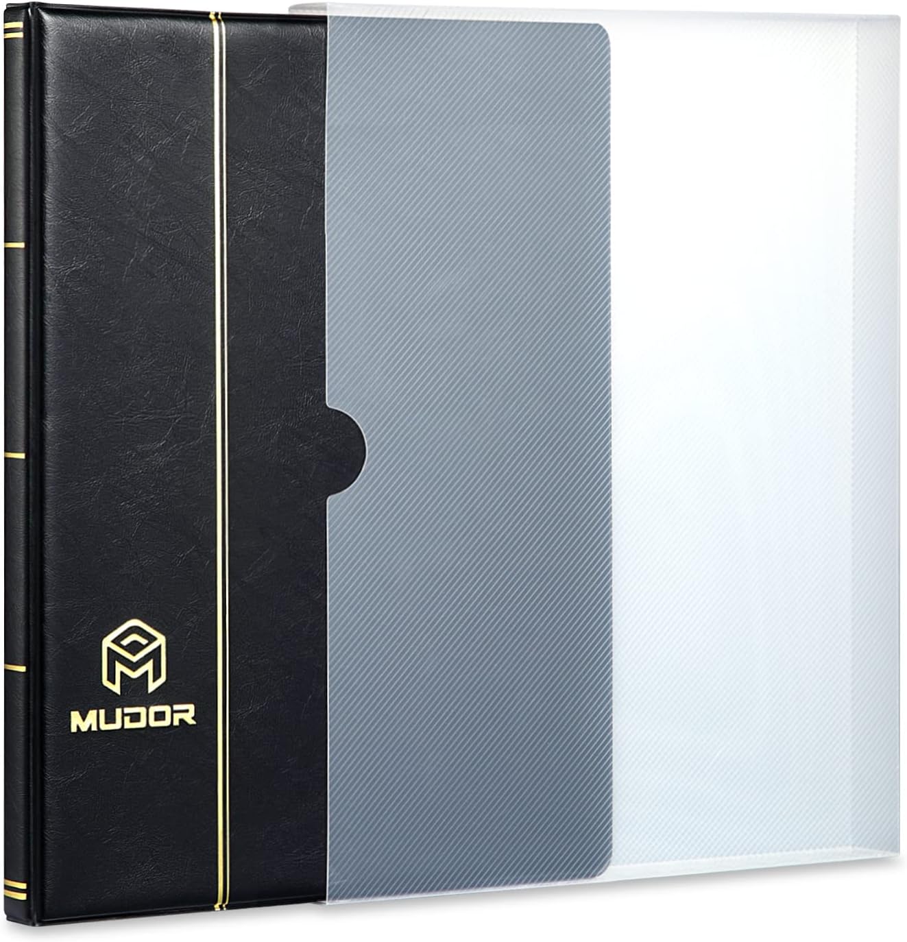 5 Row Stamp Collection Book,Stamp Albums for Collectors | 10 Sheets Stamp Pages, Black Stamp Collecting Supplies