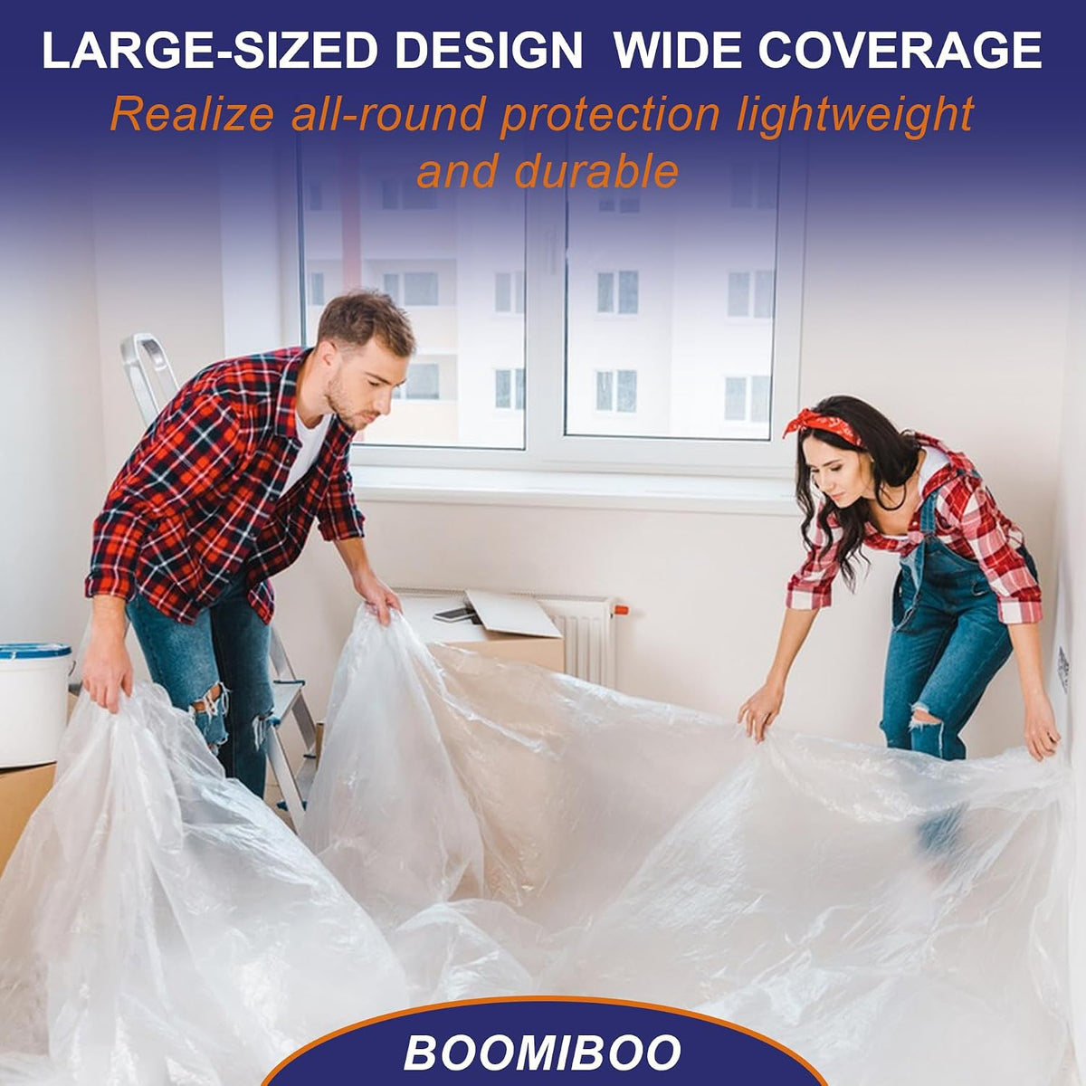 Plastic Drop Cloths 12 x 9 ft 10 Pack Plastic Sheeting