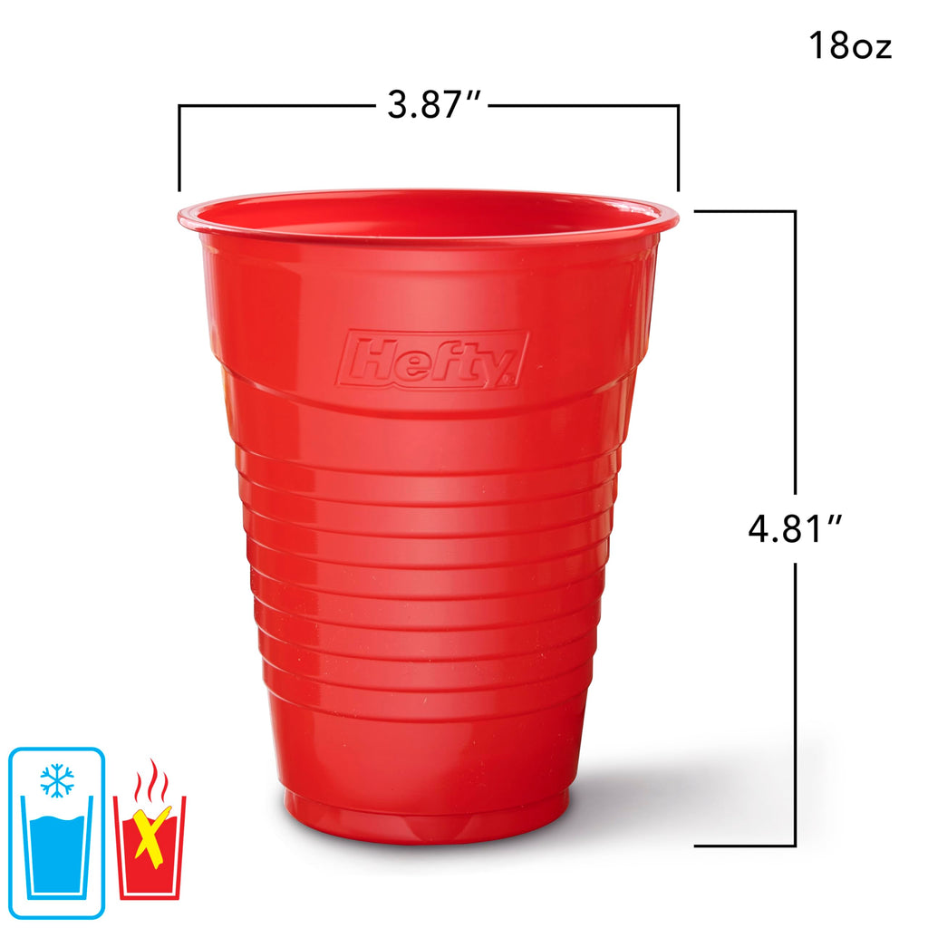 EcoSave Compostable Party Cups, 18 oz, 16 Count (Pack of 3), 48 Total