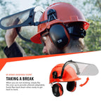 Forestry Safety Helmet and Hearing Protection System, Orange