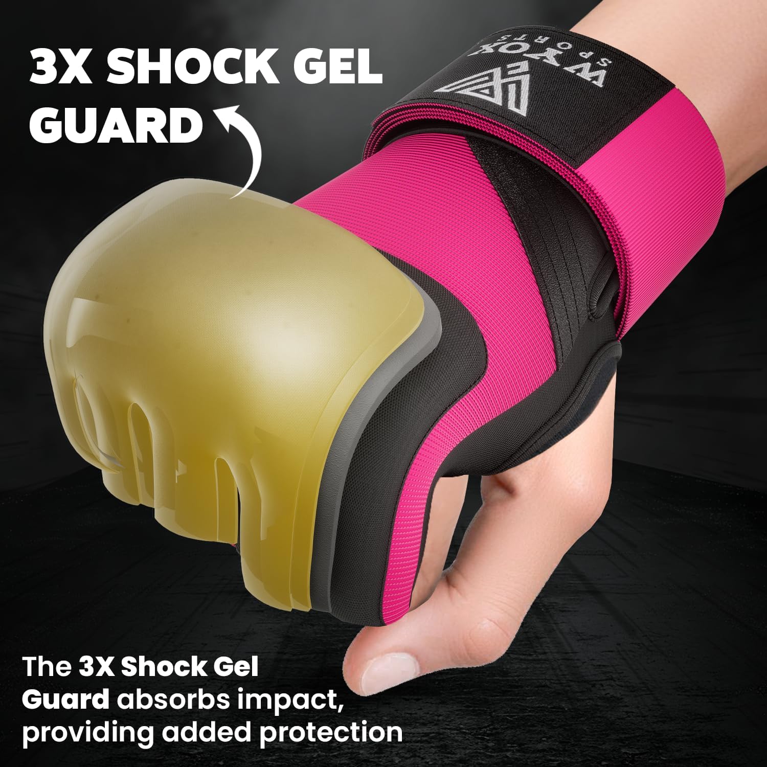 Neoprene Gel Boxing Hand Wraps Inner Gloves for Men & Women – 80cm/31in Quick Wrist Strap, Padded Knuckle Protection