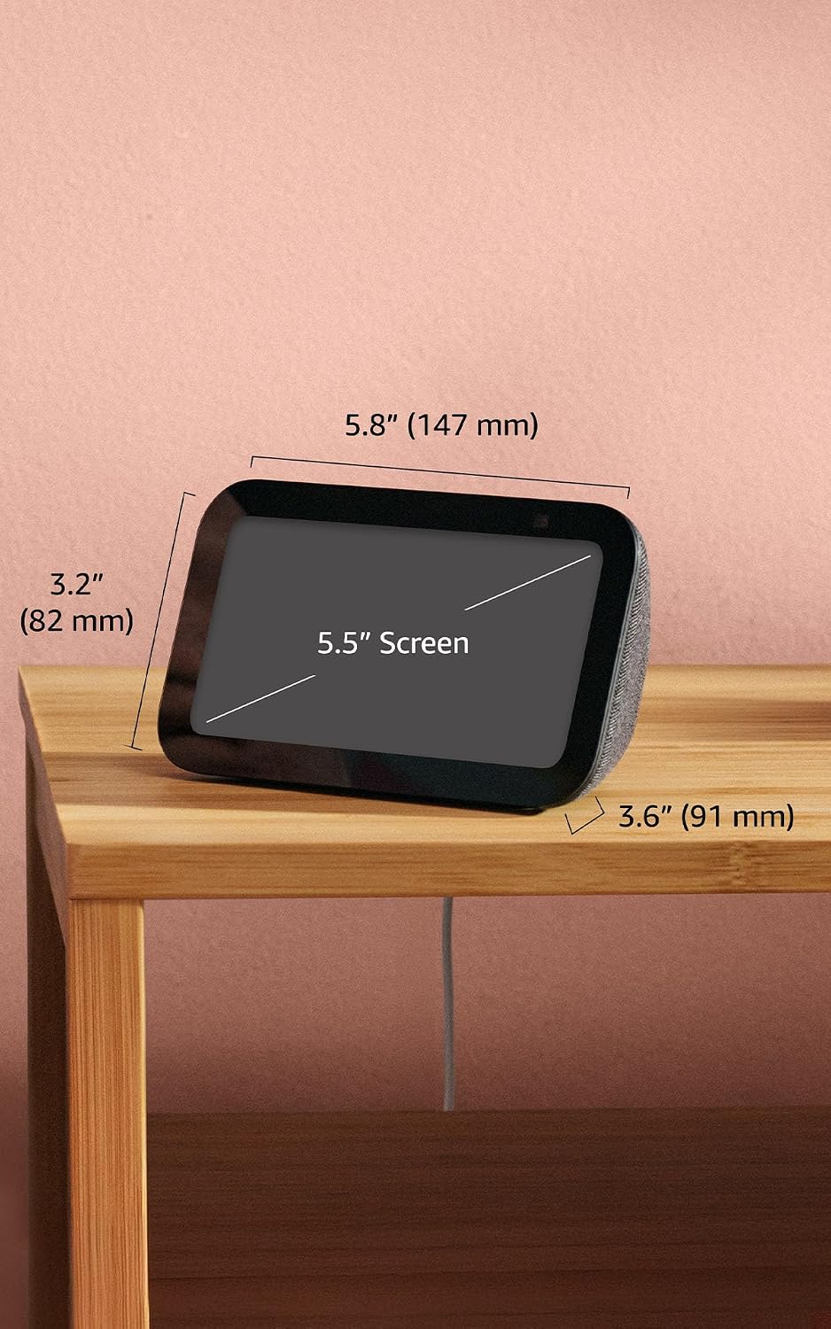 Echo Show 5 (newest model), Smart display, Designed for Alexa+, 2x the bass and clearer sound, Cloud Blue