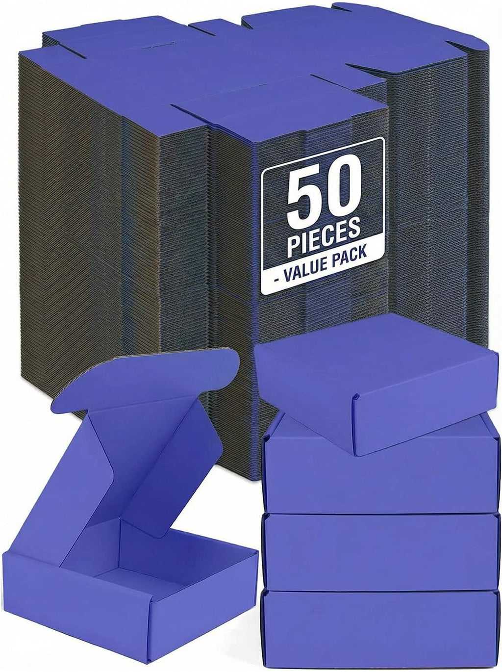 Shipping Boxes,50 Packs Corrugated Mailer Boxes for Small Business, Cardboard Packaging Box, Compact Carton Box