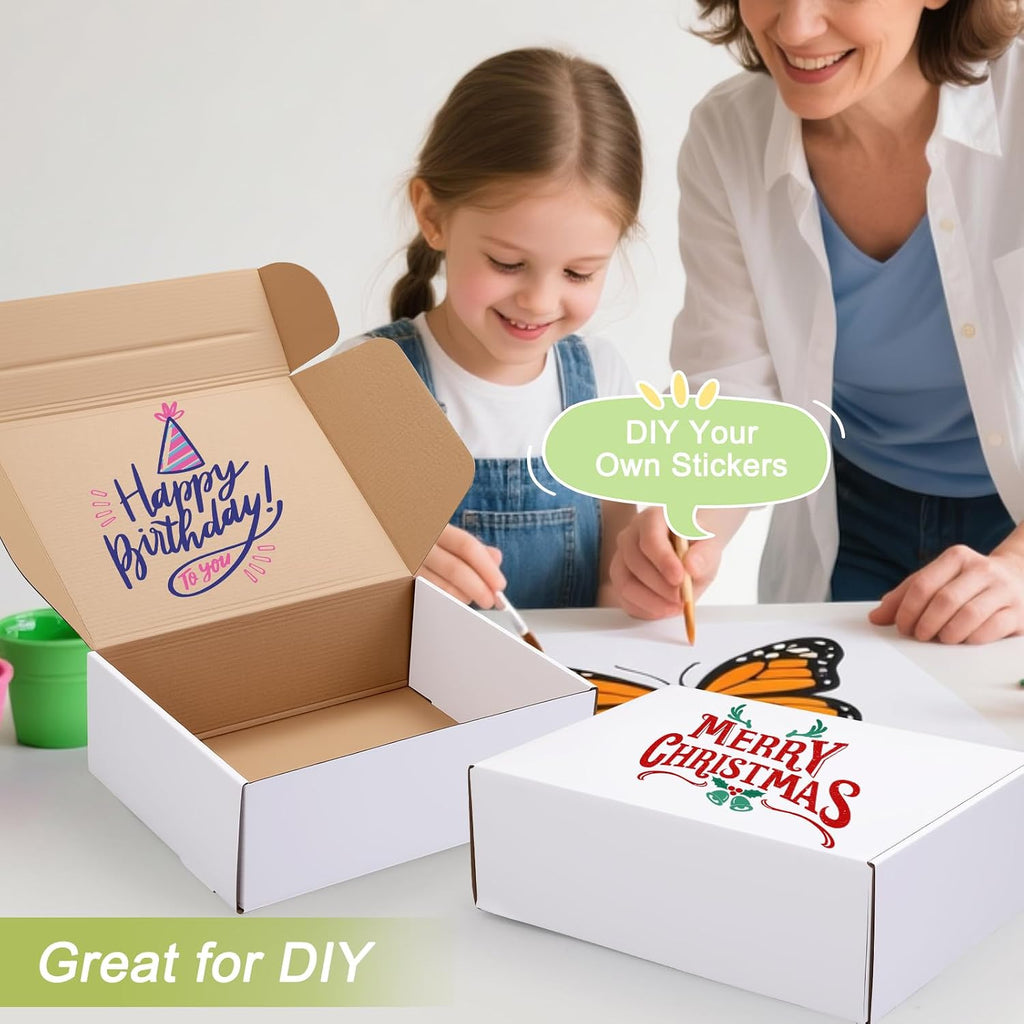 Large Shipping Boxes 20 Pack, 12x9x4 Inch Mailer Boxes, White