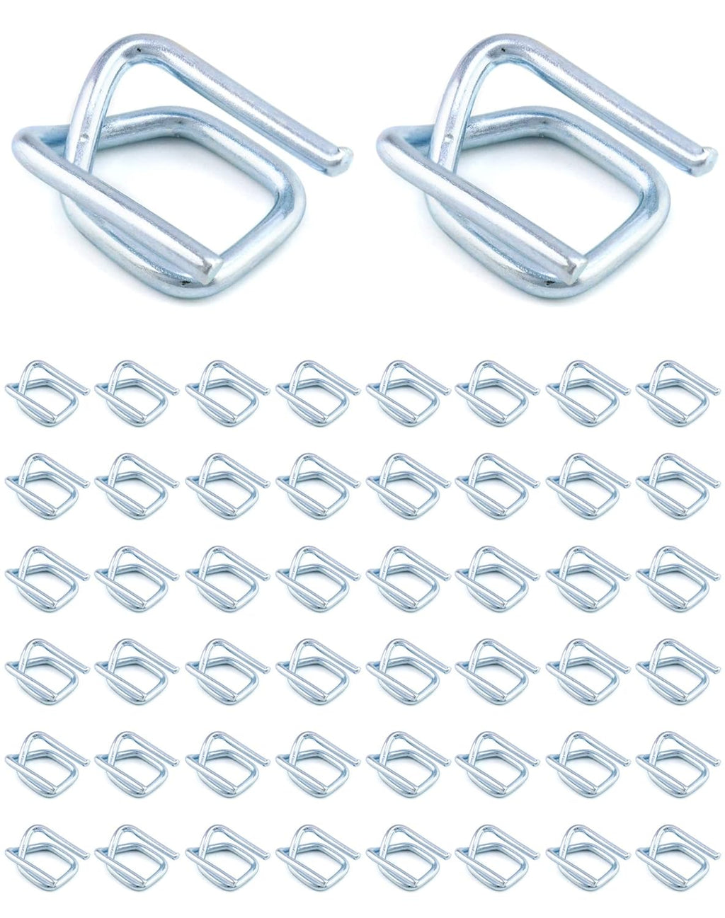 Metal Wire Buckle, 1/2" Width, 50 Pack, Silver