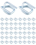 Metal Wire Buckle, 1/2" Width, 50 Pack, Silver