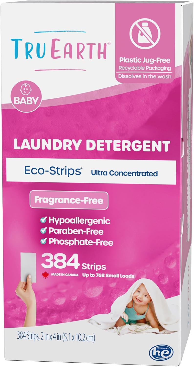 Laundry Detergent Sheets, Unscented for Baby, 384 Strips