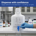 HDPE Carboy with Spigot, 20L, USP Class VI