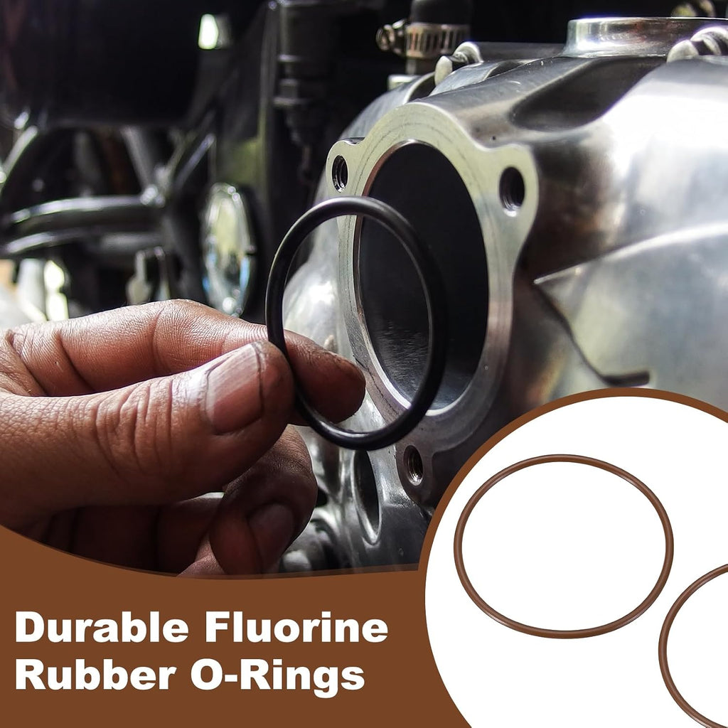 Fluorine Rubber O-Rings 3-3/8" OD, 3-1/8" ID, 1/8" Width 2PCS