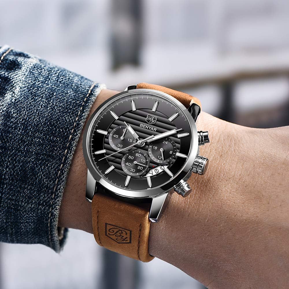 Mens Watches Analog Quartz Chronograph Waterproof Watch for Men | Fashion Business Work Casual Sport Wrist Watches