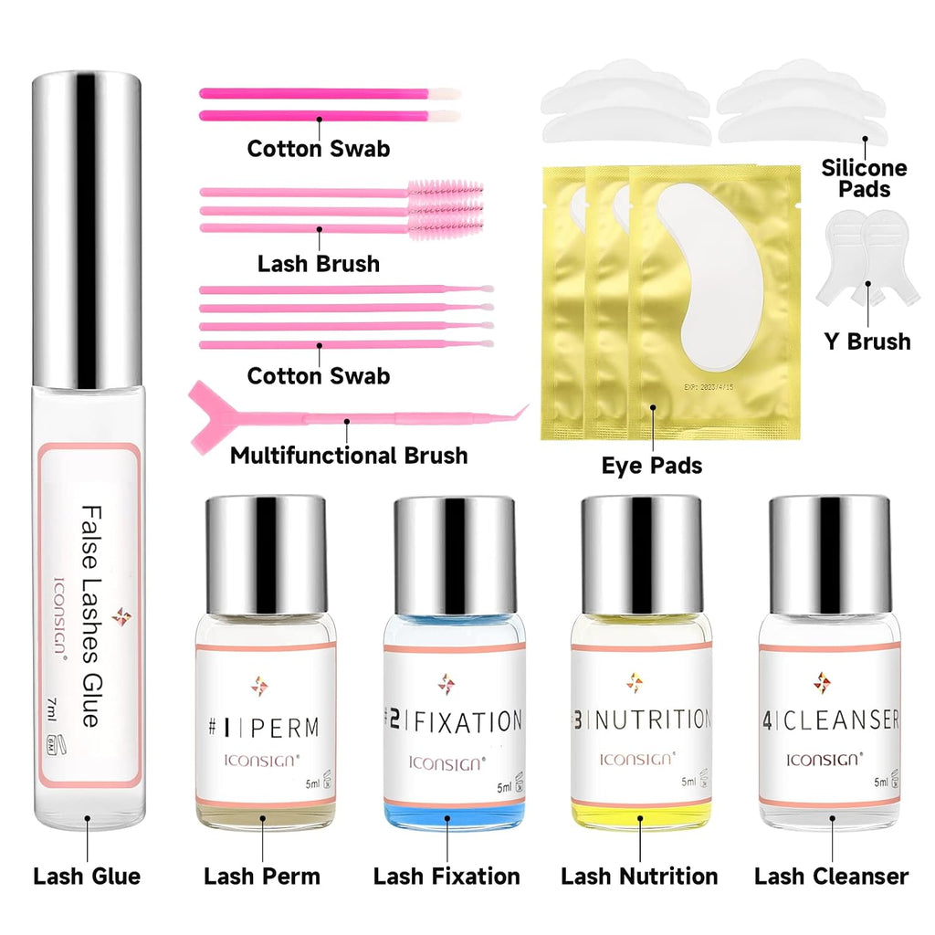 Lash Lift Kit, Eyelash Perm Kit, Professional Eyelash Curling Lash Extension Set, Glue Upgraded Version, Lash