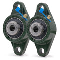 XIKE 2 Pcs UCFL201 Bore 12 mm Pillow Block Flange Mounted Ball Bearings.