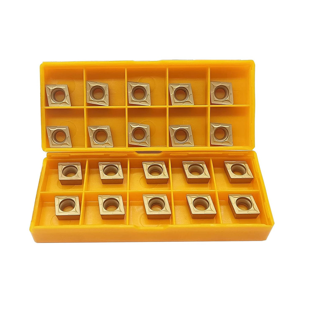 20pcs CCMT09T304/CCMT32.51 Carbide Turning Inserts,CCMT Insert Mutilayer Coated CNC Lathe Replacement Cutters Inserts for Lathe Turning Tool Holder Boring Bar