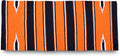 Navajo Horse Saddle Blanket, 30 inch by 60 inch, Western Style (Orange/Black)