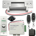 Upgraded Electric Strike Door Lock Kit with Wireless Remote, Button & Buzzer, Fail-Secure/Fail-Safe Adjustable Access
