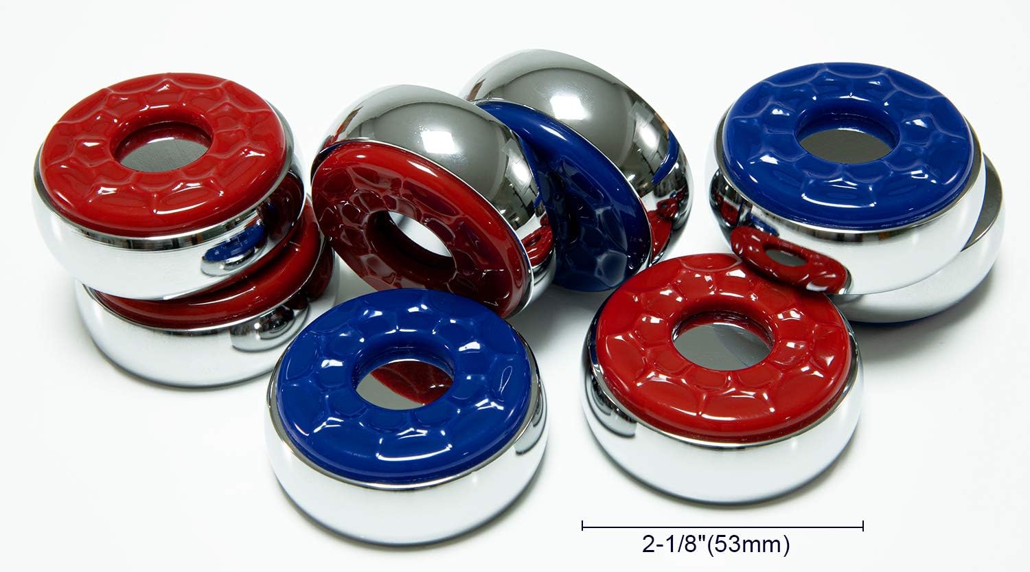 Shuffleboard Pucks w/ 2 Cans Shuffleboard Wax, Mini Dustpan and Brush for Shuffleboard Table, Complete Shuffleboard