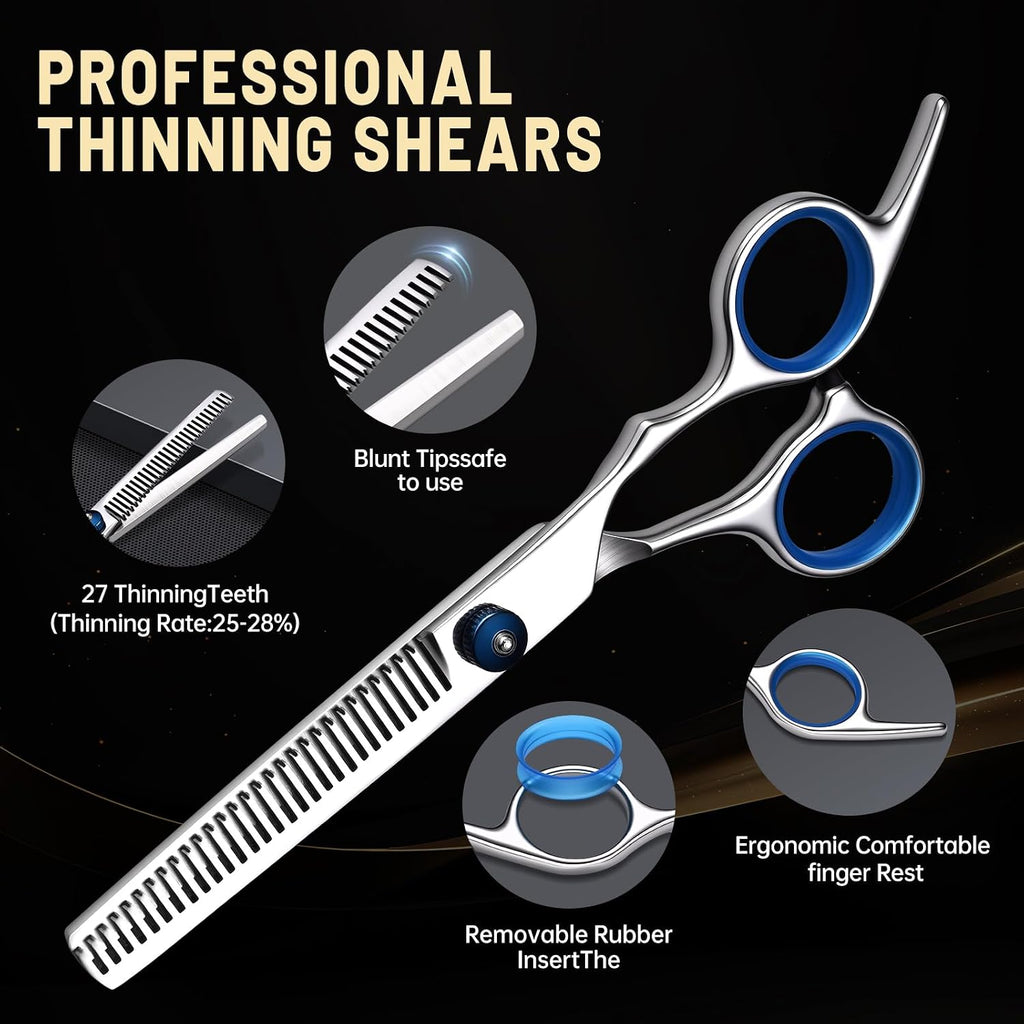 Hair Cutting Scissors Set, Professional Stainless Cutting Hair Scissors, Barber Hair Cutting Scissors Thinning Shears