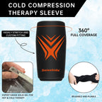 Extended Leg Knee Ice Pack Wrap Ice Sleeve for Knees Injuries Reusable Soft
