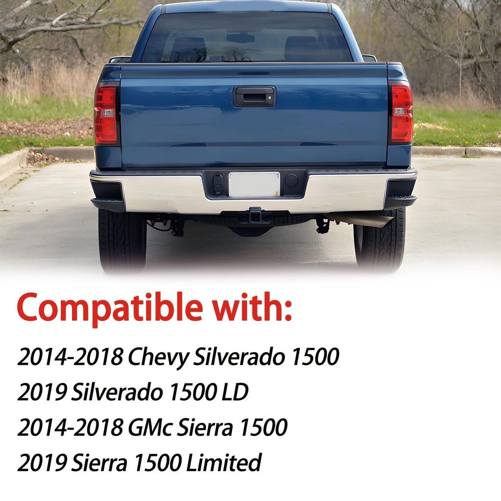 Rear Step Bumper Assembly for 2014-2018 Chevy Silverado 1500 Chrome Steel