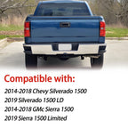 Rear Step Bumper Assembly for 2014-2018 Chevy Silverado 1500 Chrome Steel