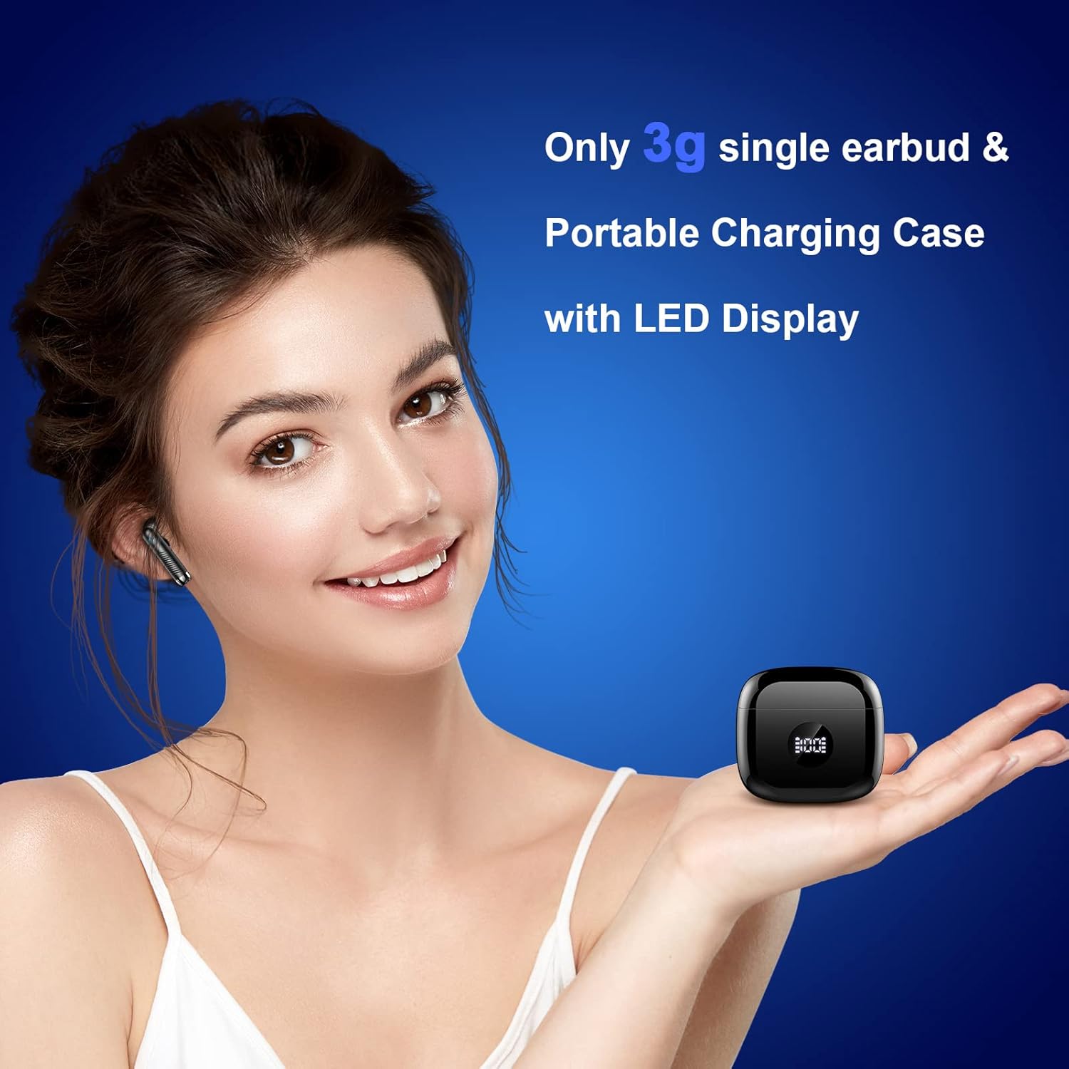 Wireless Earbuds, Bluetooth 5.4 Ear Buds LED Power Display Headphones Bass Stereo, Bluetooth Earbuds in-Ear Noise
