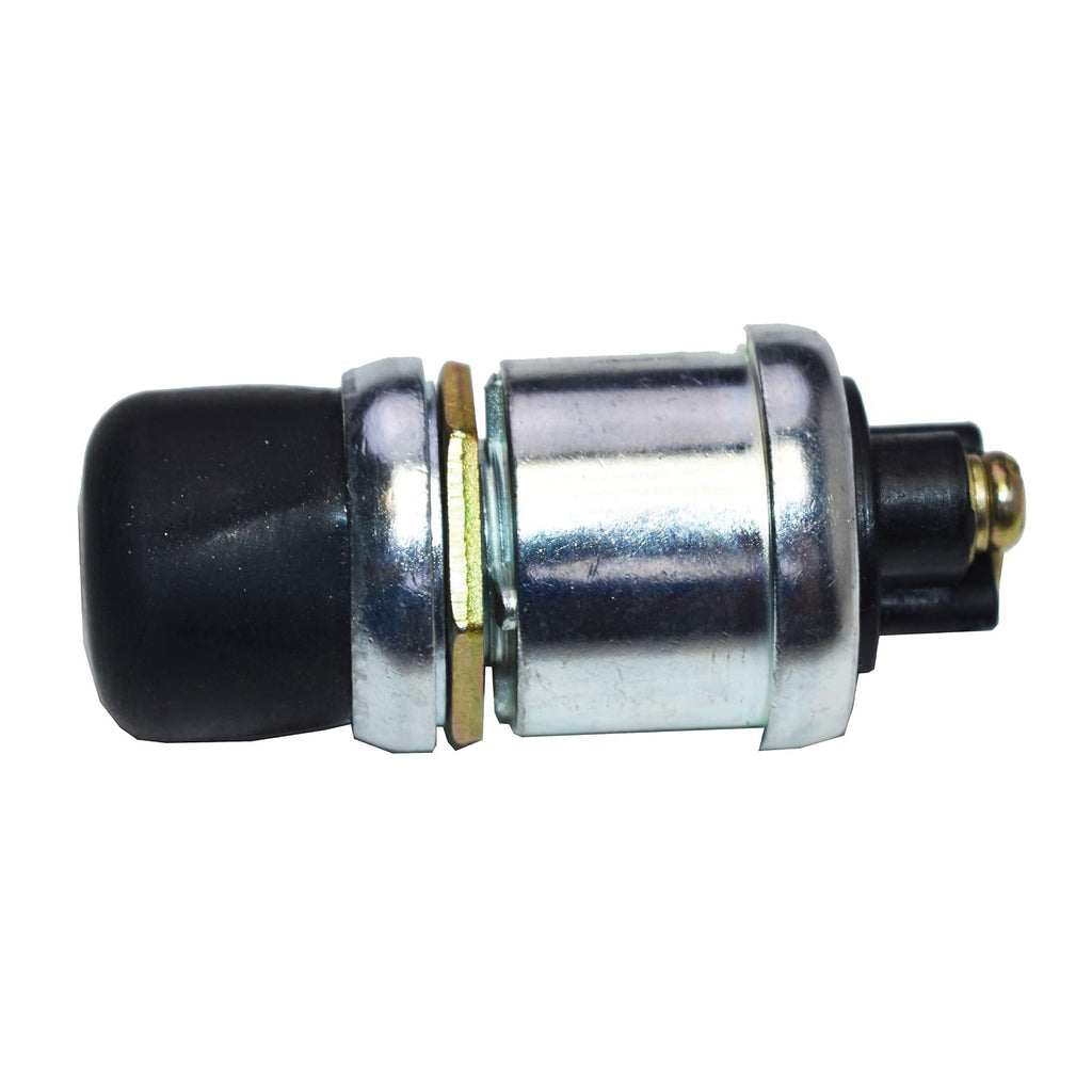 A-Team Performance Momentary Push Button Switch - Neoprene Cap & Panel Mount Start Button in 5/8-Inch Hole - Screw Terminal - Universal Fit, Black