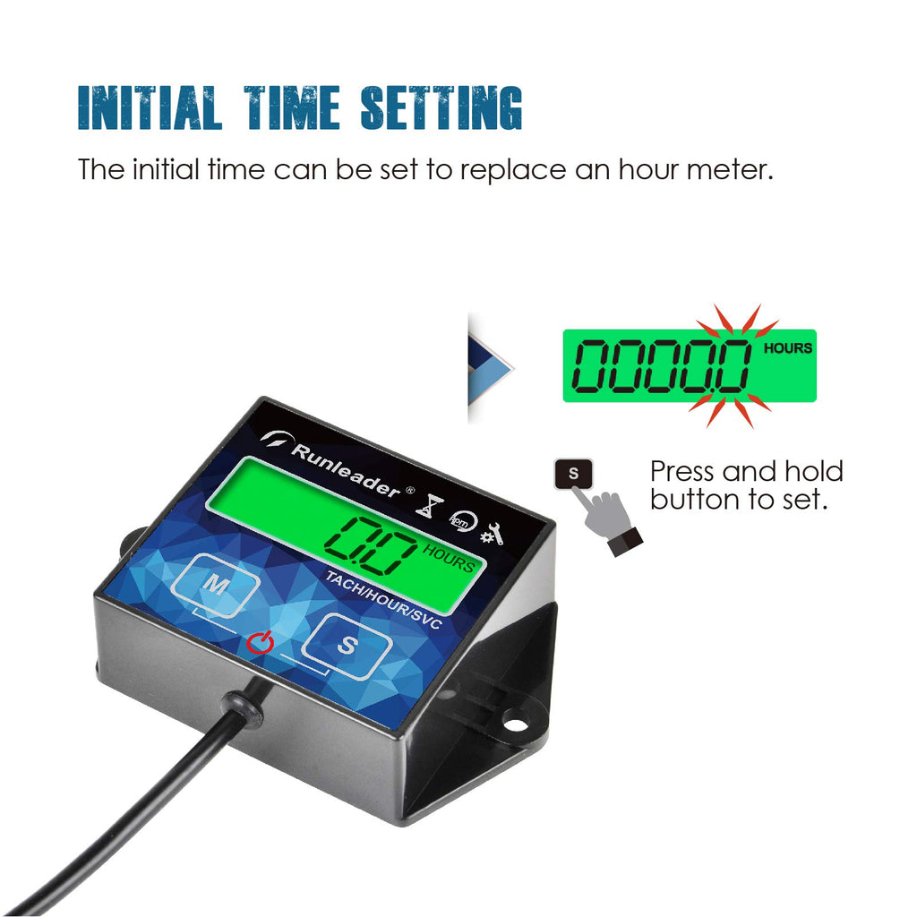 RL-HM011G Digital Hours Tachometer with Maintenance Reminder
