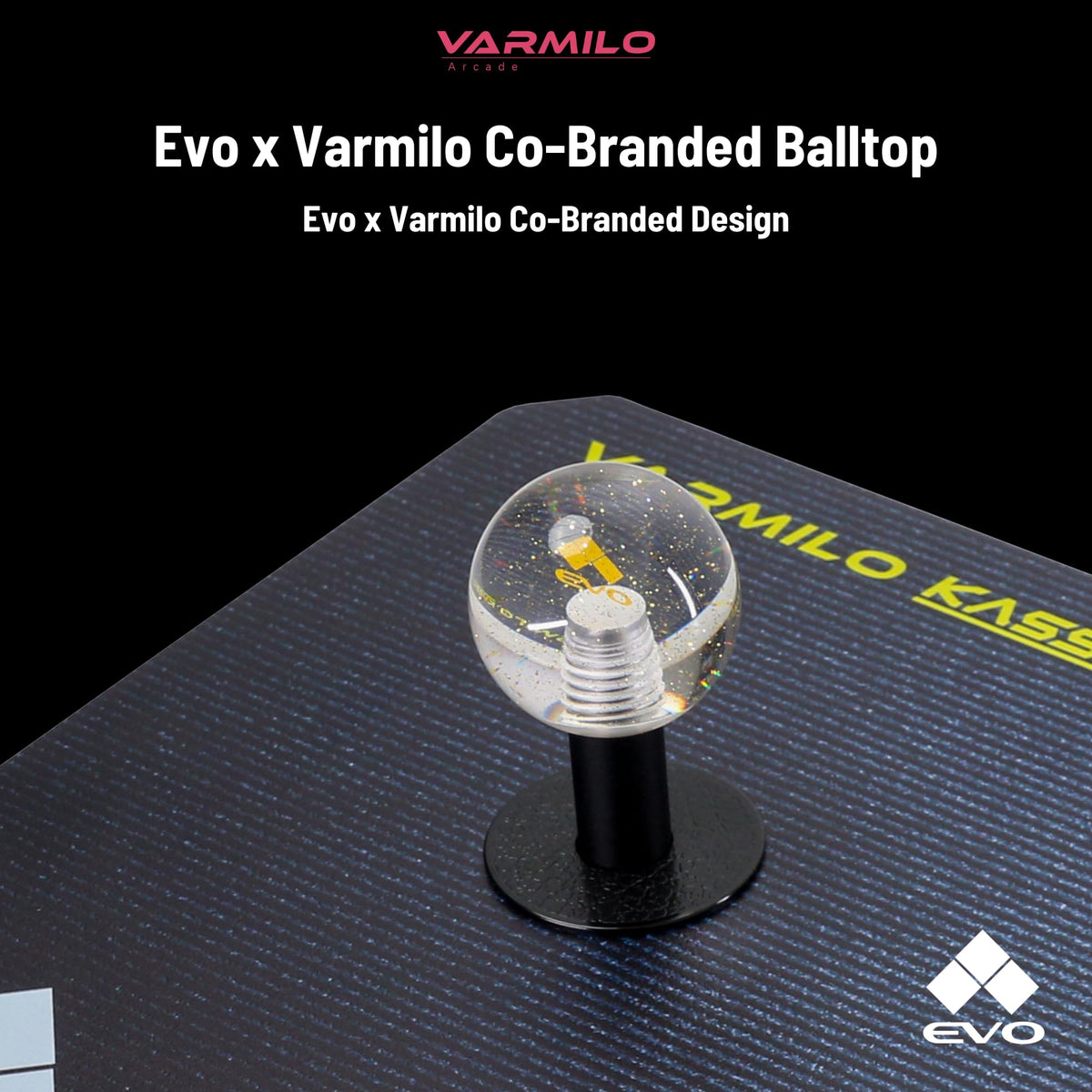 Evo x Varmilo Co-Branded Balltop, Translucent Joystick Balltop Replacement for Arcade Stick, Fight Stick Controller